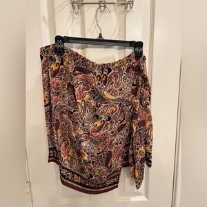 Zara Multicolor Paisley Skirt with Tie